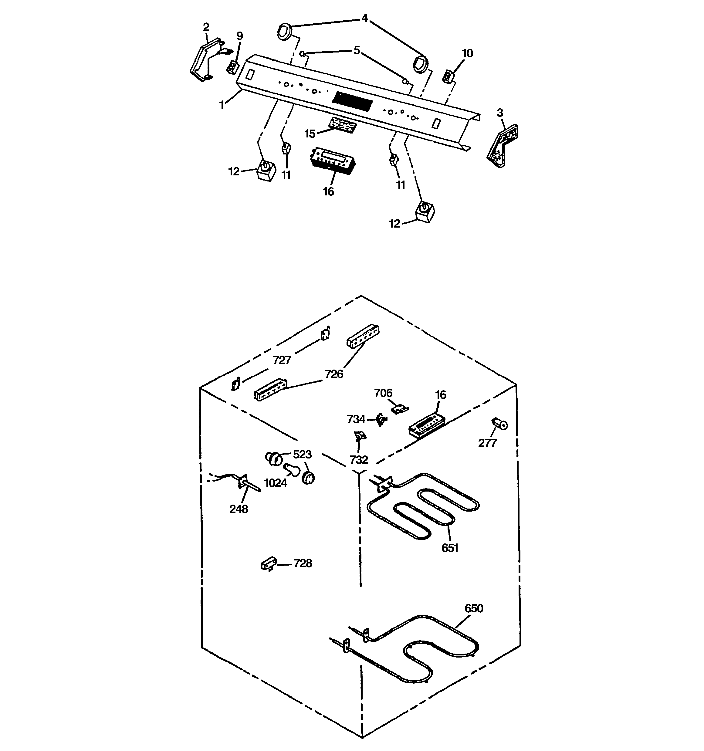 Control panel & electrical componen