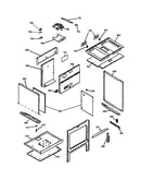 Lower oven cabinet assembly
