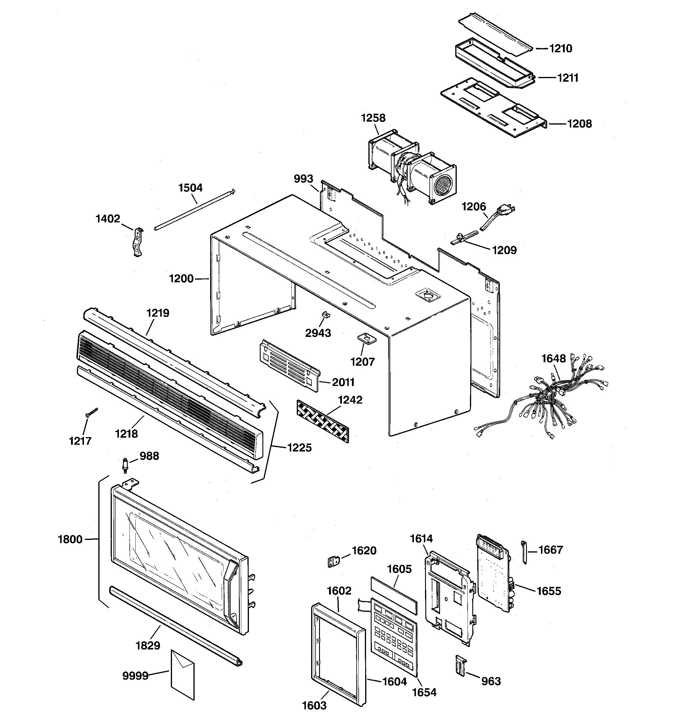 CONTROL PANEL , DOOR & CASE