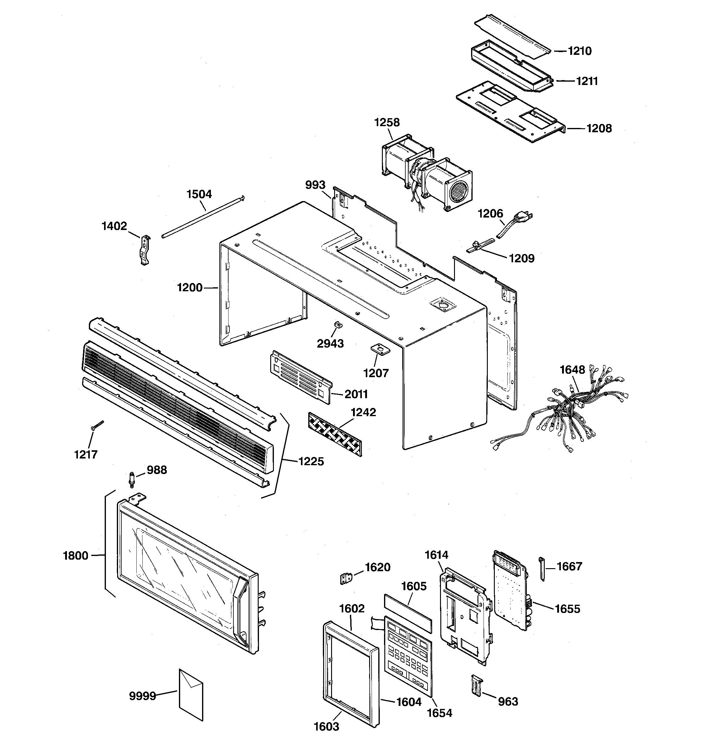 CONTROL PANEL , DOOR & CASE