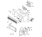GE JVM1190SY01 control panel , door & case diagram
