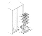 GE GSS22UFPAWW freezer shelves diagram