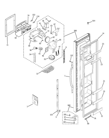 Freezer door