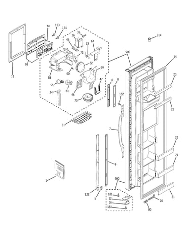 Freezer door