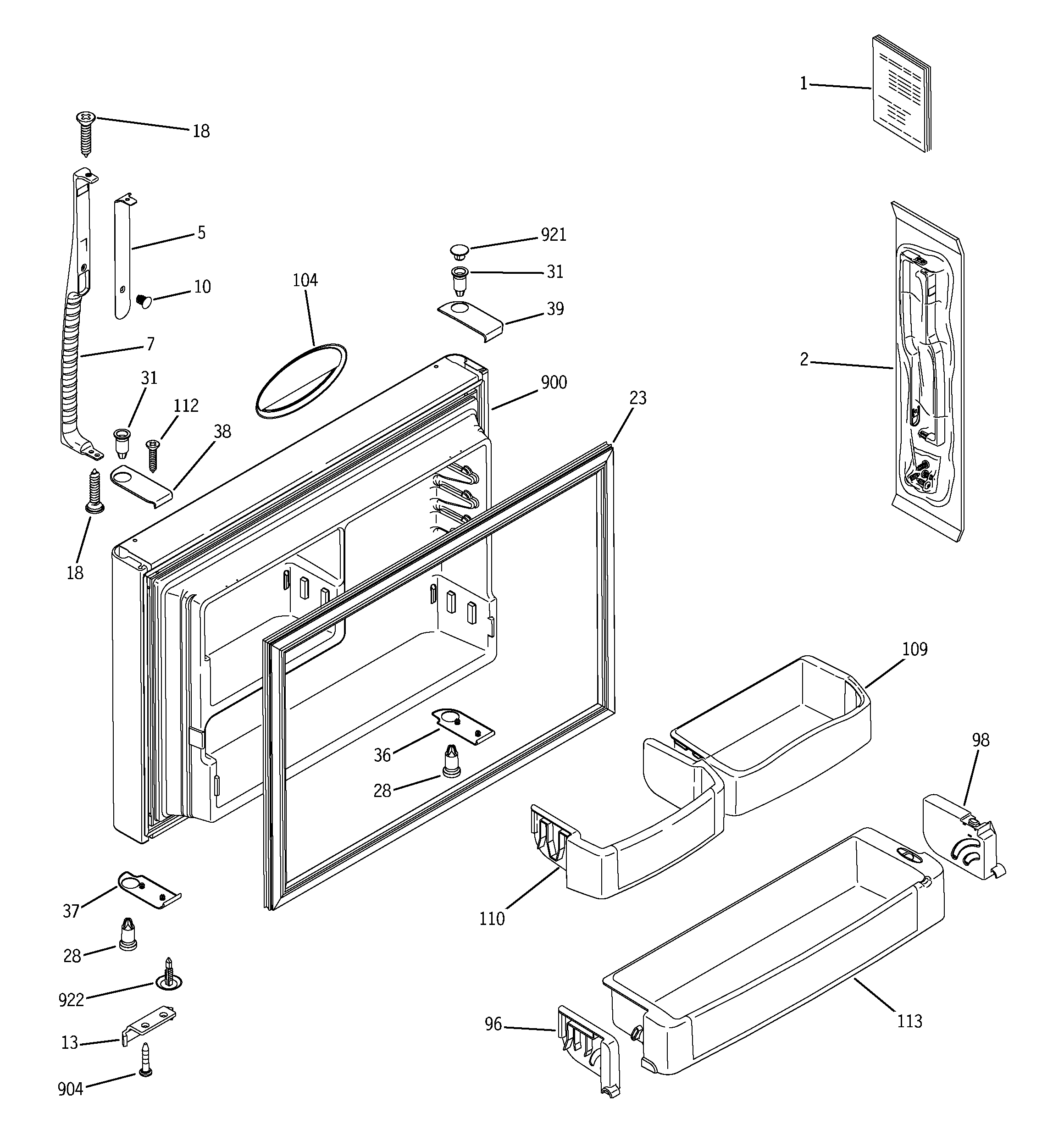 Freezer door