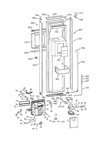 Freezer door