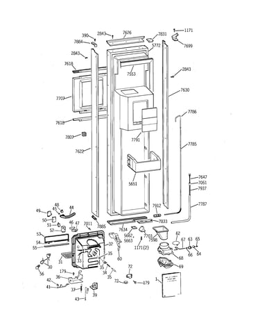 Freezer door