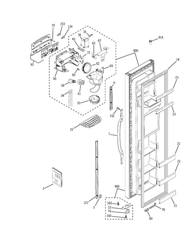 Freezer door