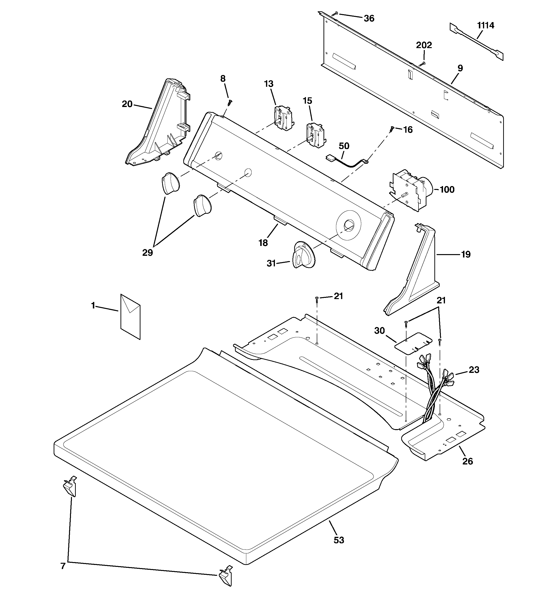 CONTROLS & TOP PANEL