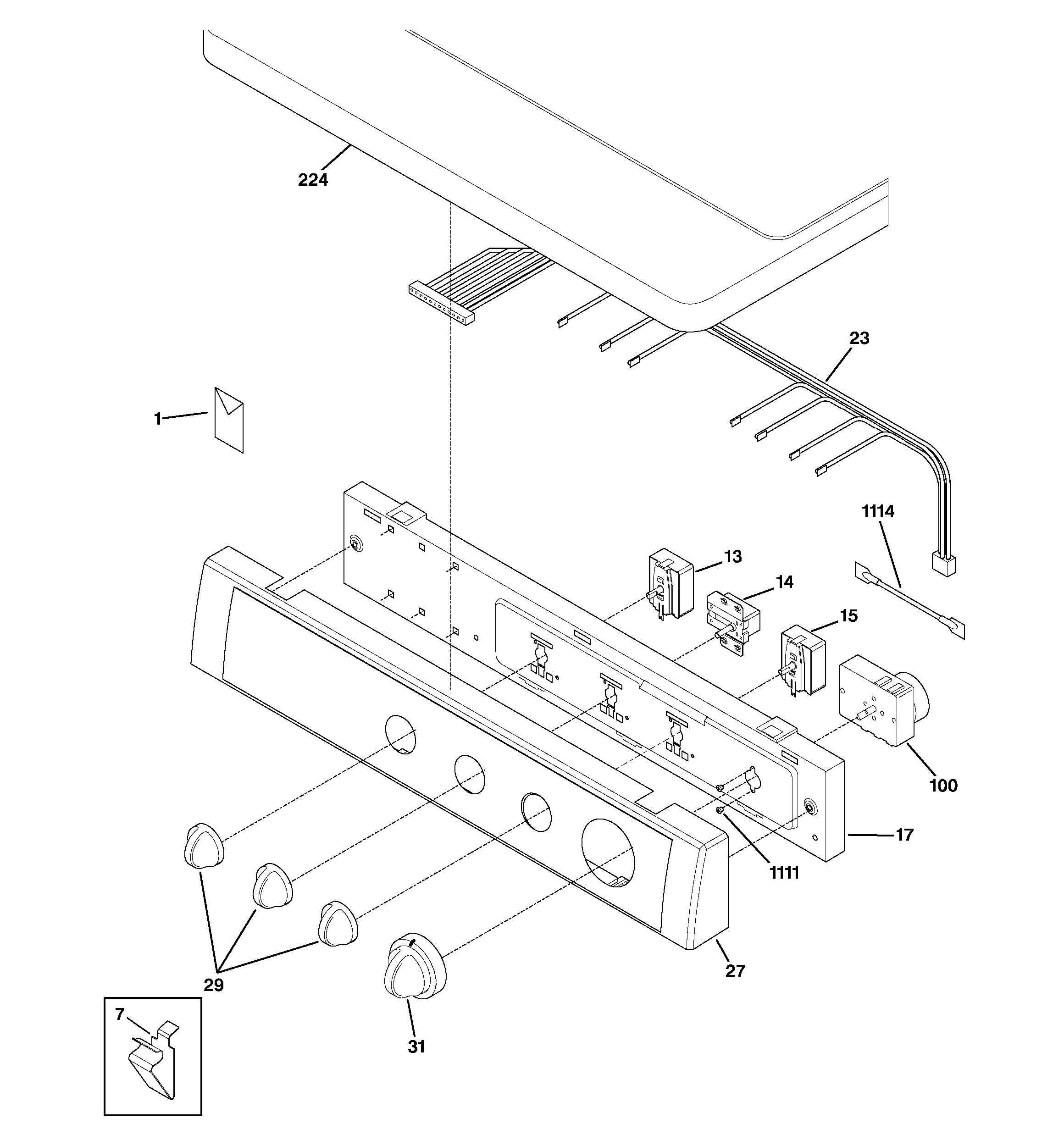 Controls & top panel