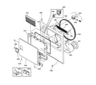 GE DSXH43EA2WW front panel & door diagram