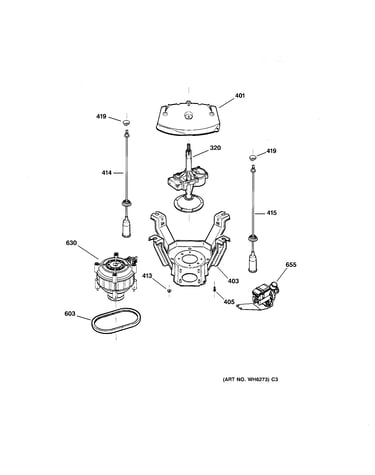 Suspension, pump & drive components