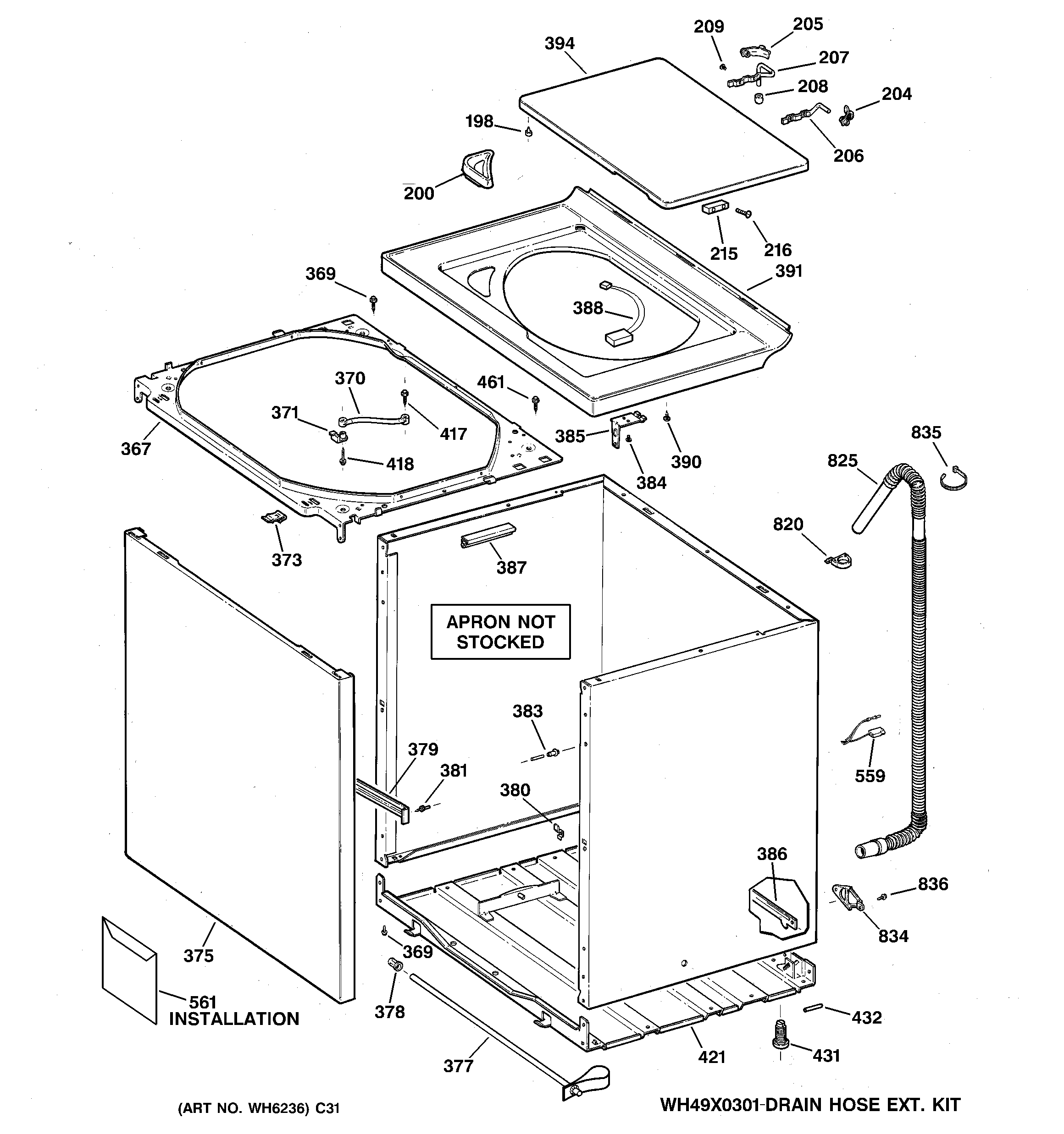 Cabinet, cover & front panel