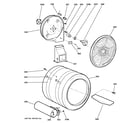 GE DPXB515GB0WW drum diagram