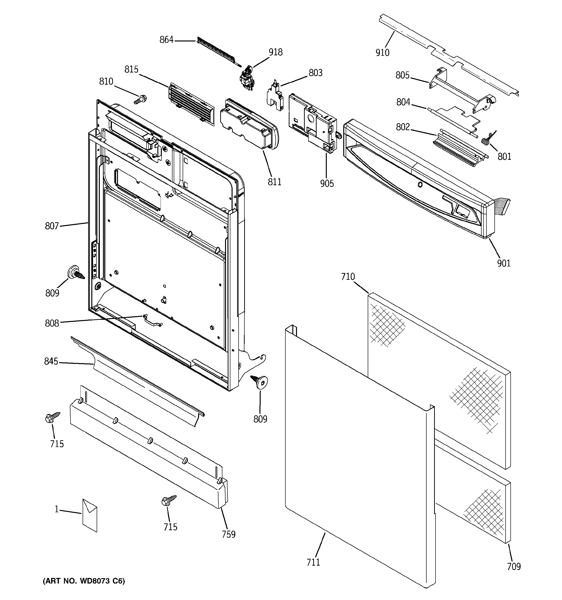 Escutcheon & door assembly