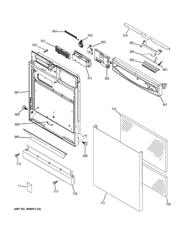 Escutcheon & door assembly
