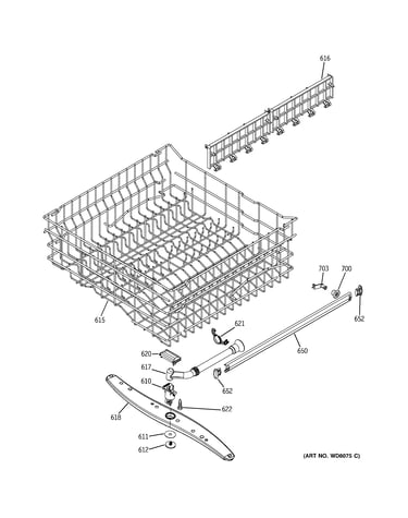 Upper rack assembly
