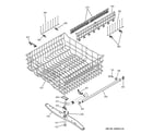GE PDW7300G00WW upper rack assembly diagram