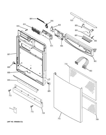 Escutcheon & door assembly