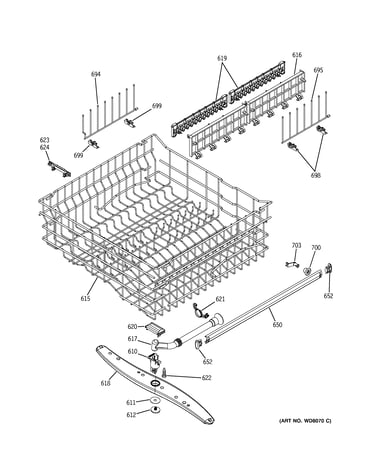Upper rack assembly