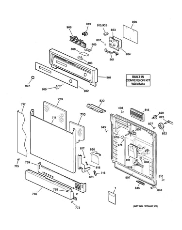 Escutcheon & door assembly