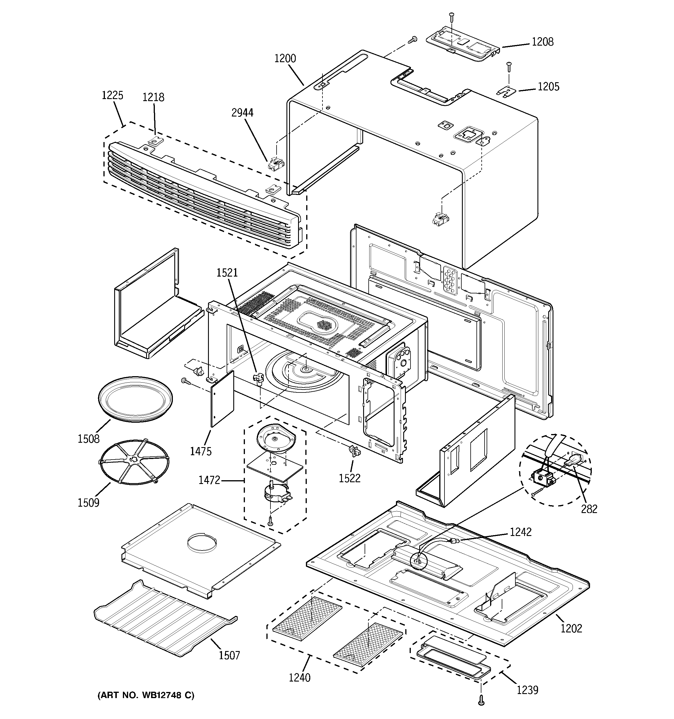 Oven cavity parts
