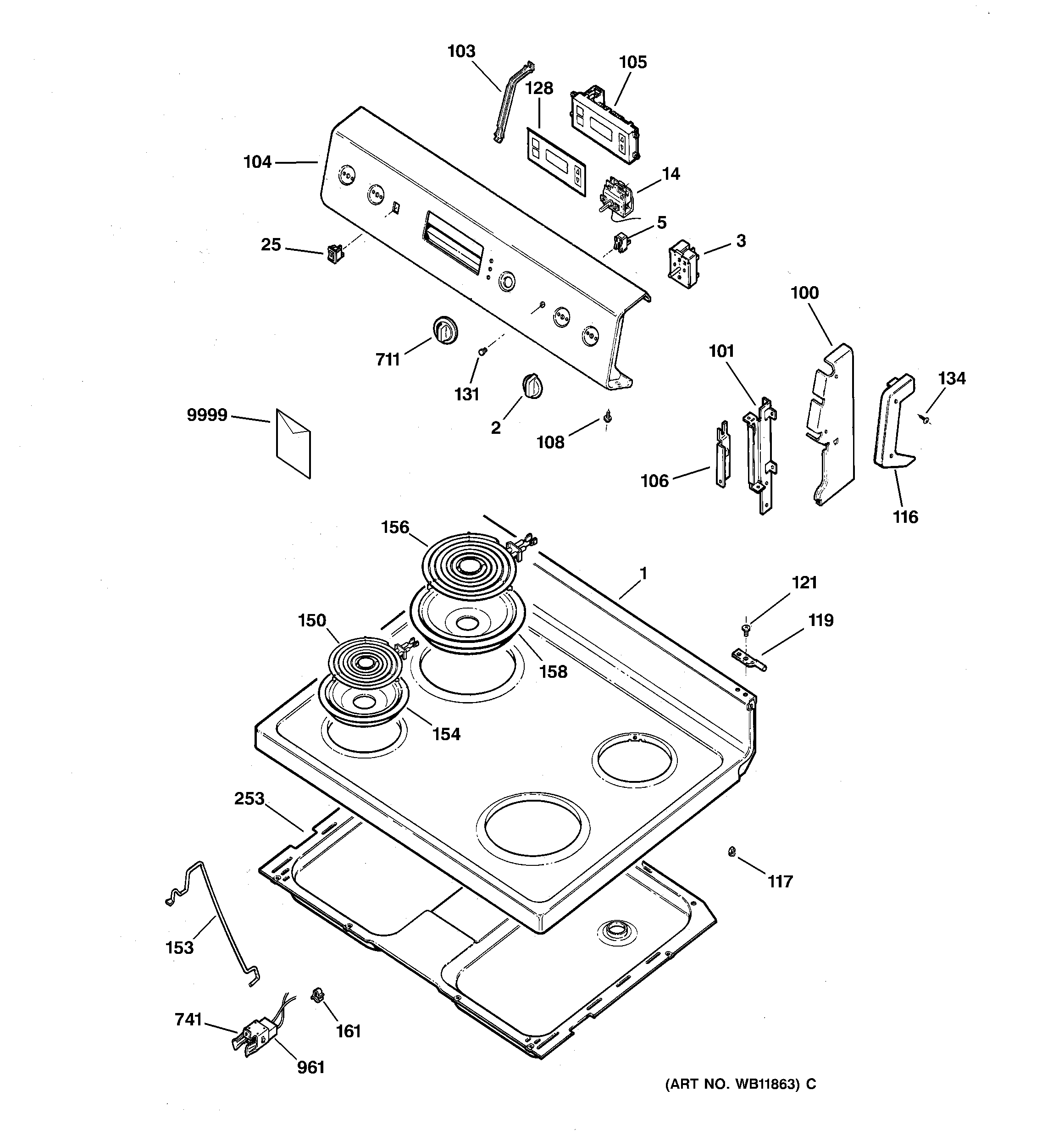 CONTROL PANEL & COOKTOP