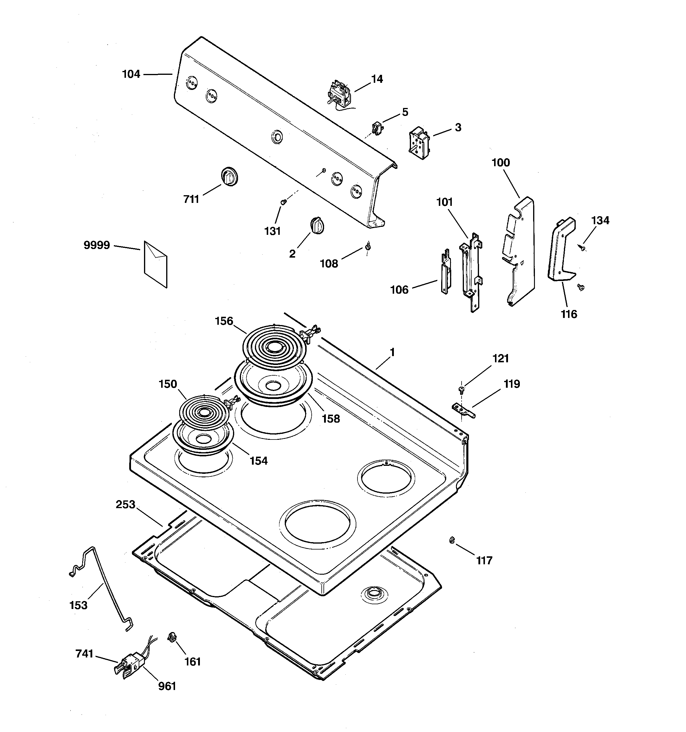 CONTROL PANEL & COOKTOP