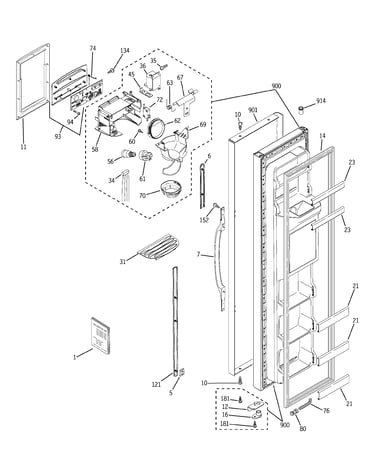 Freezer door