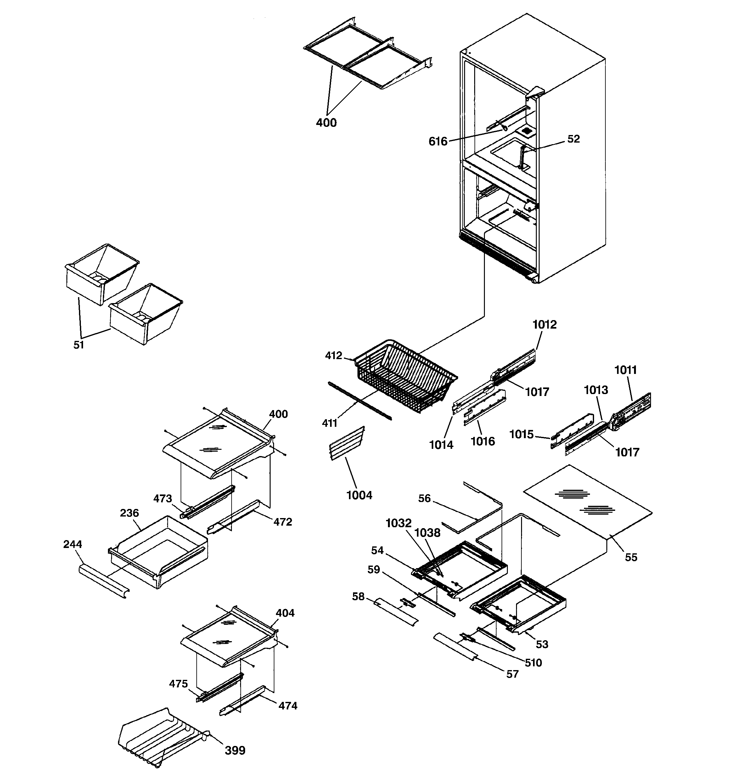 Shelving assemblies