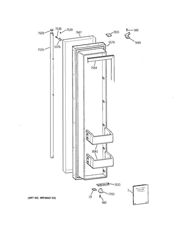 Freezer door