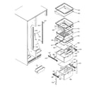 GE GSH25SGPASS fresh food shelves diagram