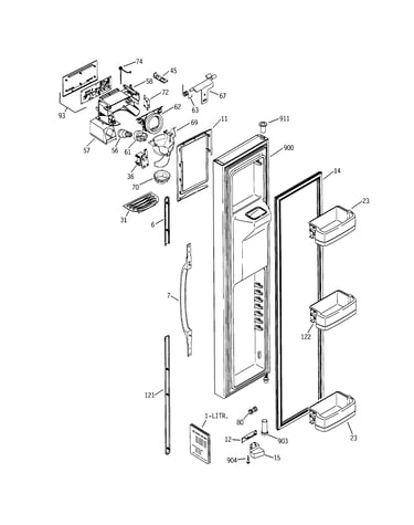 Freezer door