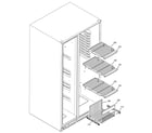 GE GSS25XGNACC freezer shelves diagram