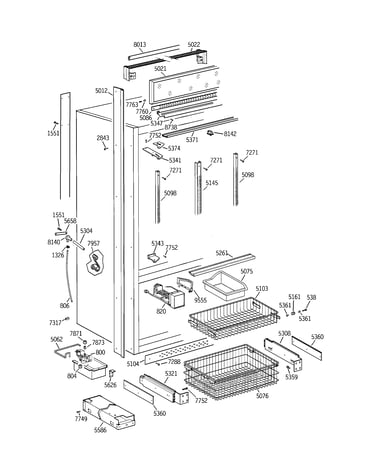 Freezer section, trim & components