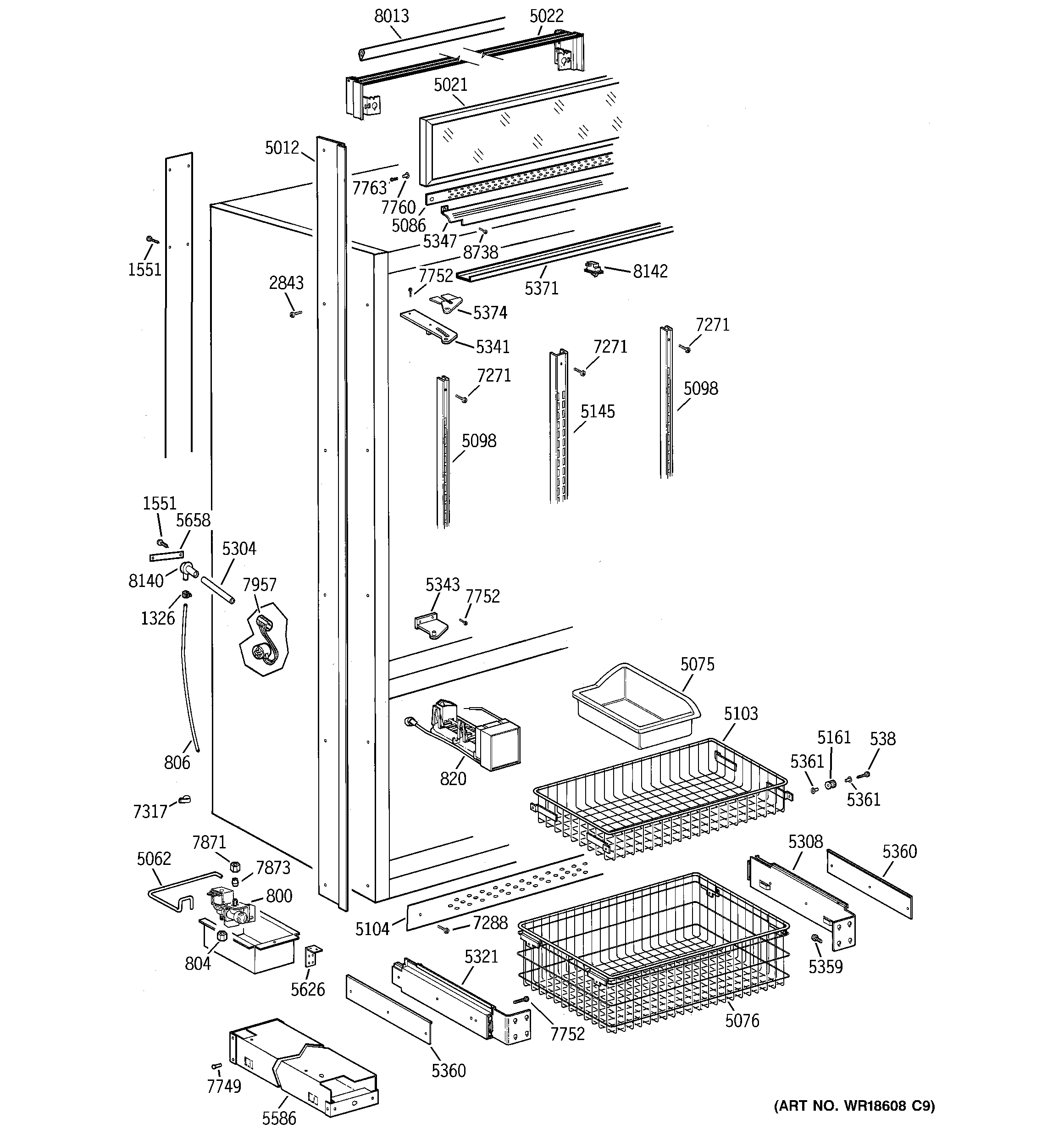 FREEZER SECTION, TRIM & COMPONENTS