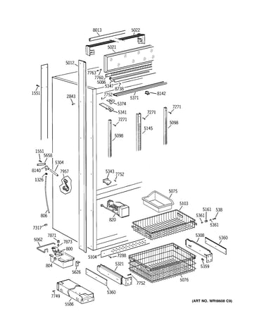 Freezer section, trim & components