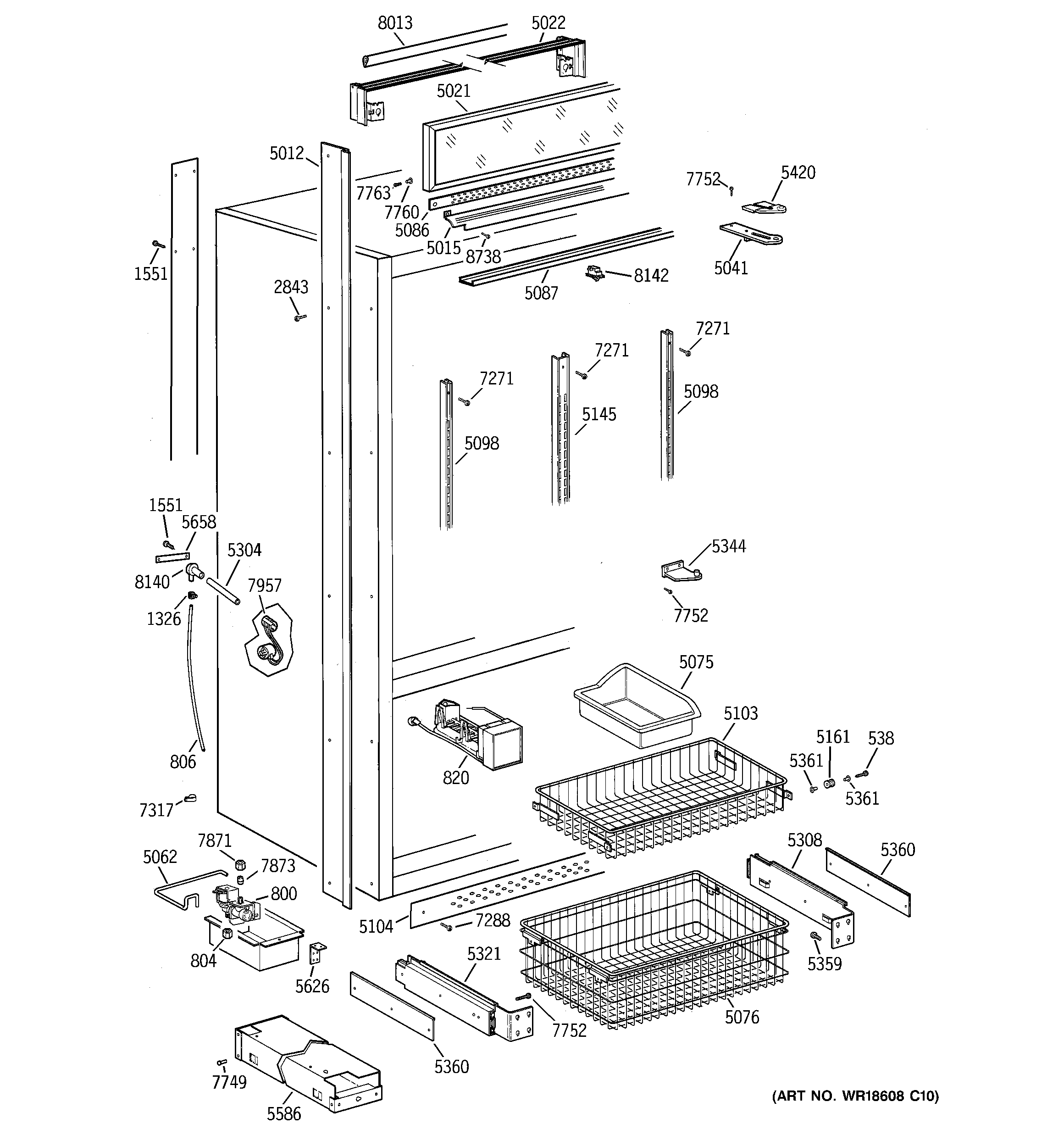 FREEZER SECTION, TRIM & COMPONENTS