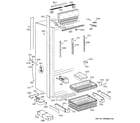 GE ZIC36NAARH freezer section, trim & components diagram
