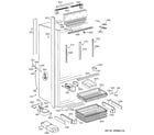 GE ZIC36NABRH freezer section, trim & components diagram