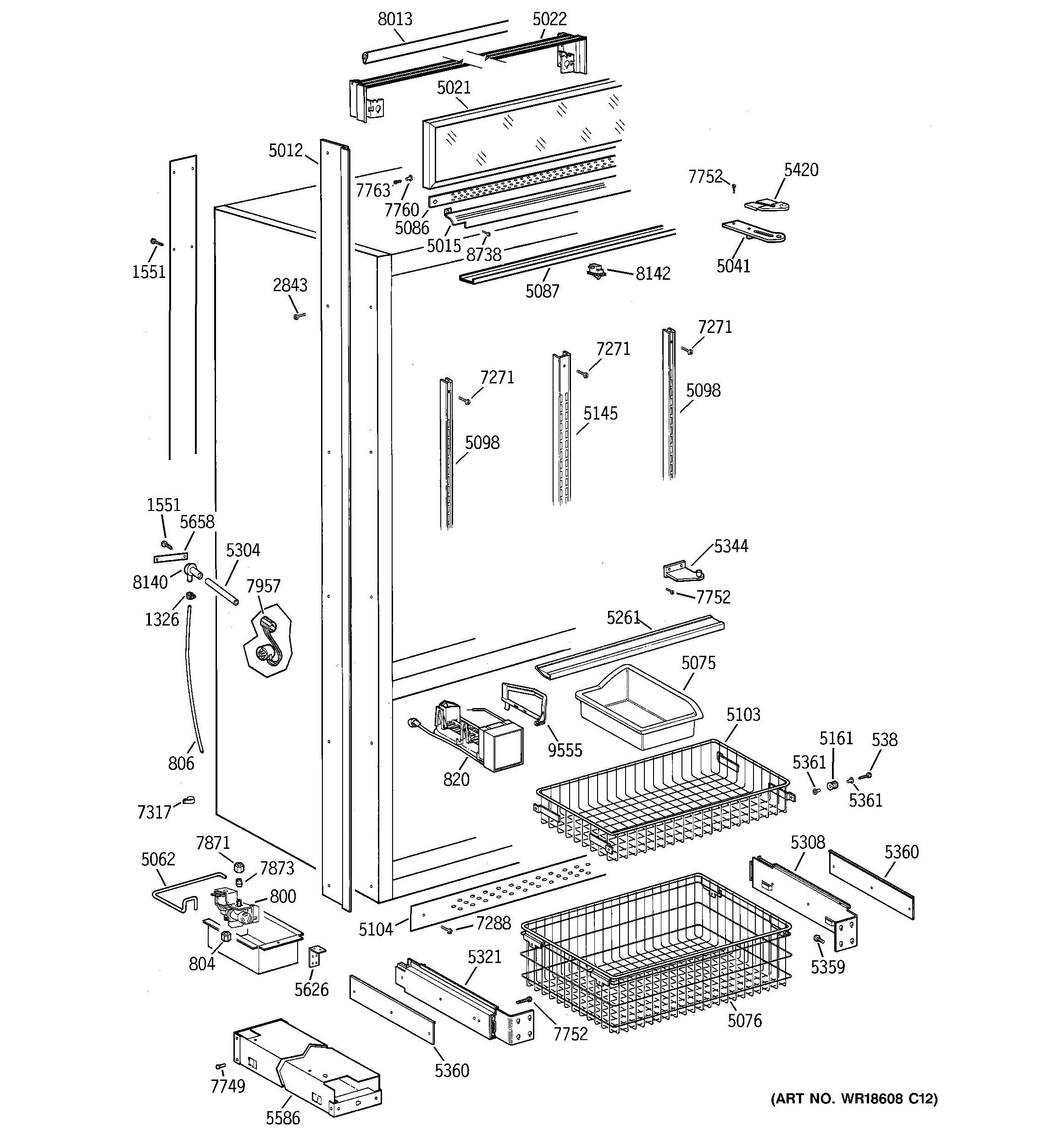 Freezer section, trim & components