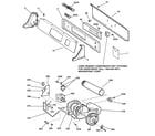 GE DNCJ440EA0WC backsplash, blower & motor assembly diagram
