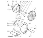 GE DNCJ440GA0WC drum diagram
