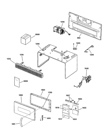 Door, controls, grille & case