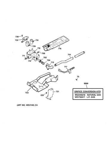 Gas valve & burner assembly