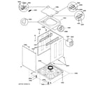 GE WSM2700WBWCC washer lower cabinet diagram