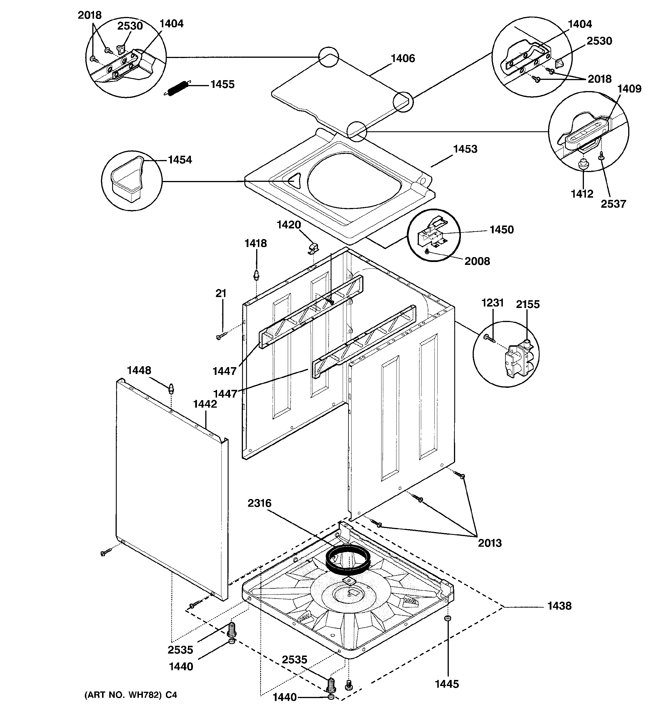 Washer lower cabinet