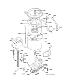 Washer tub, hoses & motor