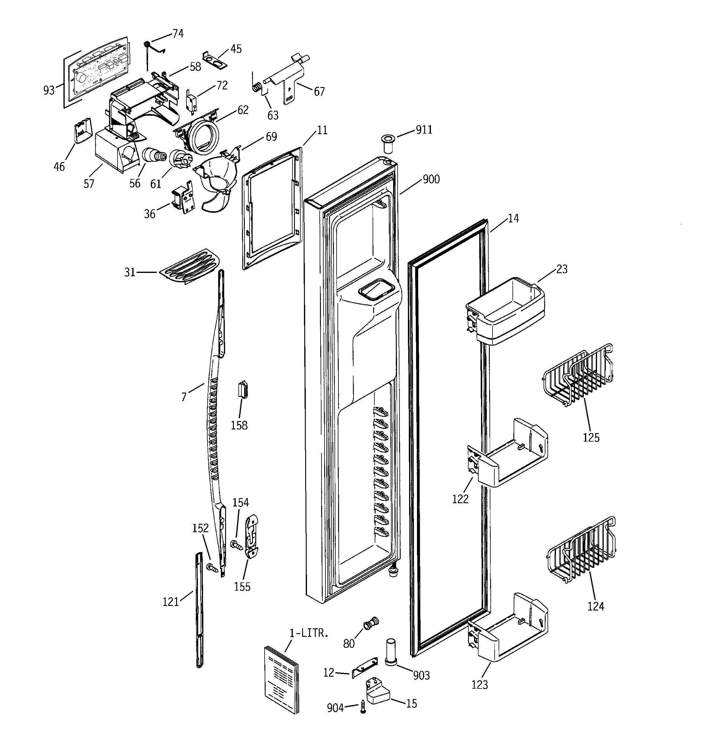 Freezer door