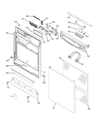 Escutcheon & door assembly